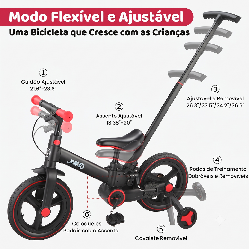 Bicicleta 6 em 1 Cresce Comigo